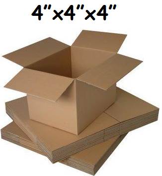 10 x Single Wall Cardboard Postal Mailing Boxes 4"x4"x4"